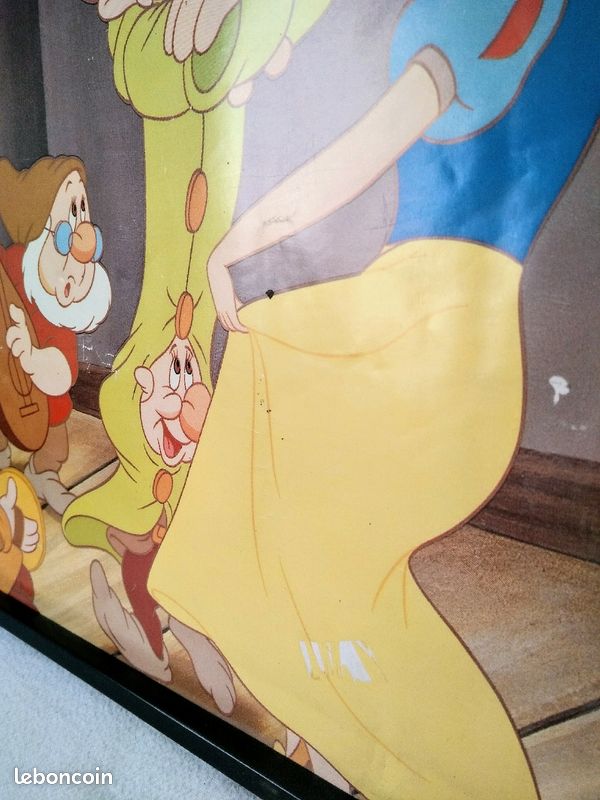 Grand poster encadré de Blanche neige et les 7 nains Disney vintage (image 3)