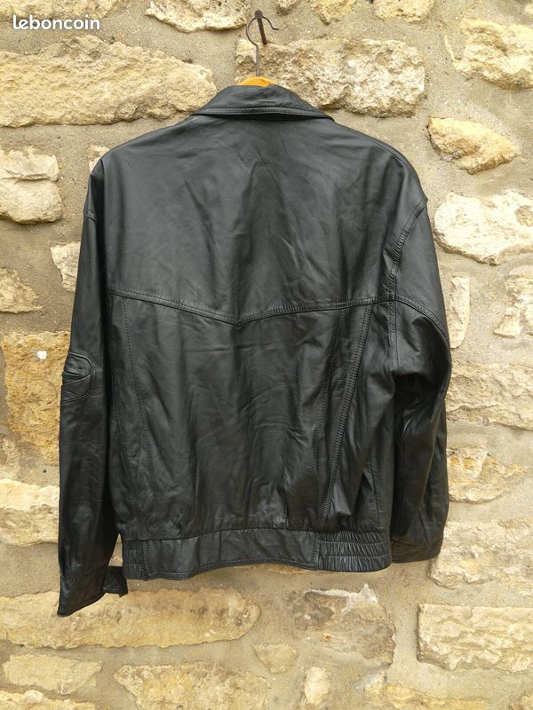 Blouson de cuir noir taille 52 homme markastor (image 2)