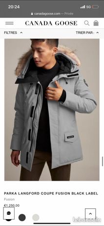 Canada goose parka langford coupe fusion black label Vêtements