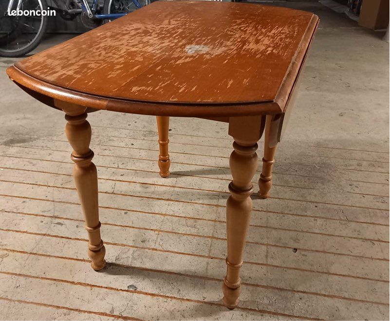 Table ancienne à bord pliable et avec rallonge (image 3)