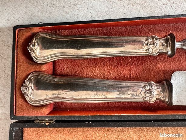agnifique Service À Gigot - À Découper - Argent 800 - A. Collet Geneve