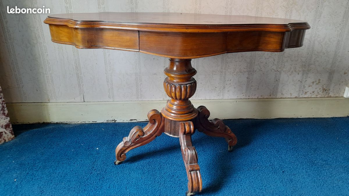 Table Guéridon Napoléon III violonné (image 2)