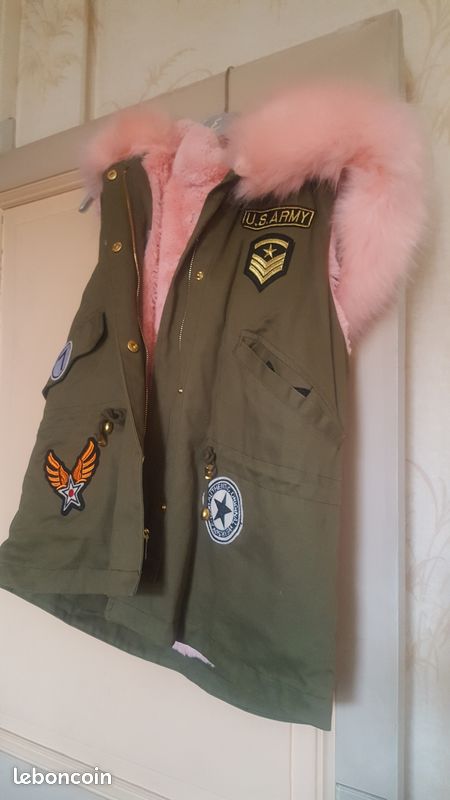 Veste kaki et rose (image 3)