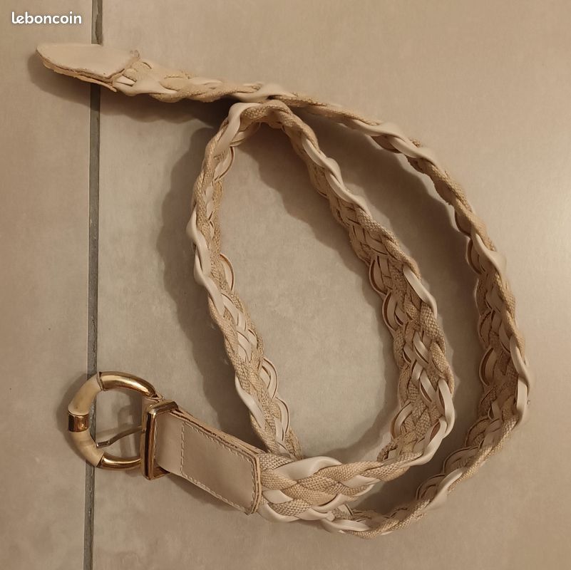Ceinture tressée avec jolie boucle dorée 89 cm (image 5)