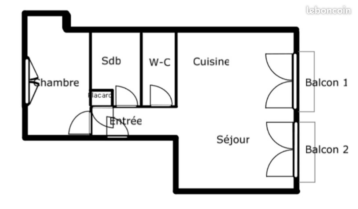 Appartement 2 pièces 42 m² - Bordeaux 33000 (image 3)