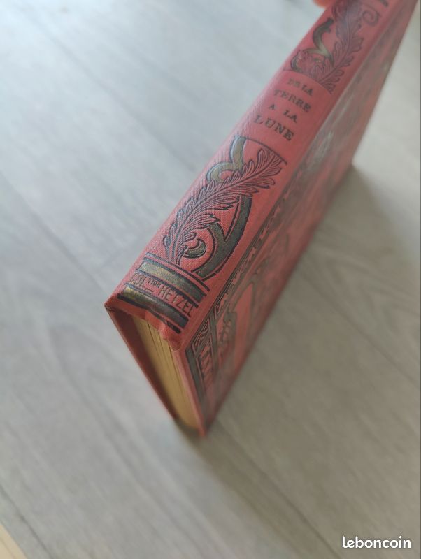Jules Verne — De la Terre à la Lune — Hachette 1934 — Cartonnage illustré Hetzel — Illustré de Montaut (image 2)