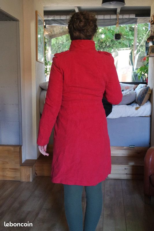 Manteau rouge mango taille S (image 2)