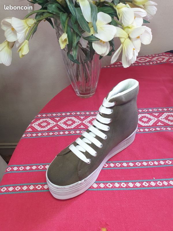 Jeffrey Campbell Original Femmes Chaussures Canvas Taille Uk 4 EU 37 (image 5)