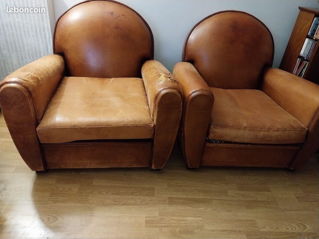 Fauteuil club basane (image 4)