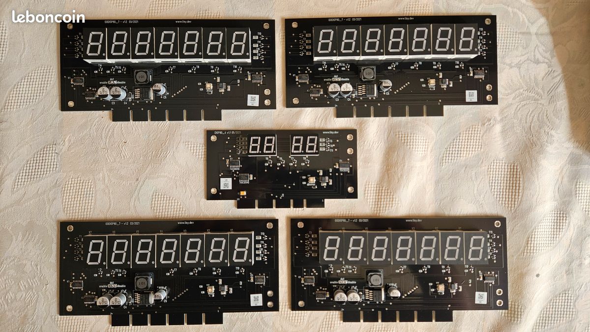 4 X Afficheurs 6 Digits Pour Flipper – Pièces Détachées / Réparation