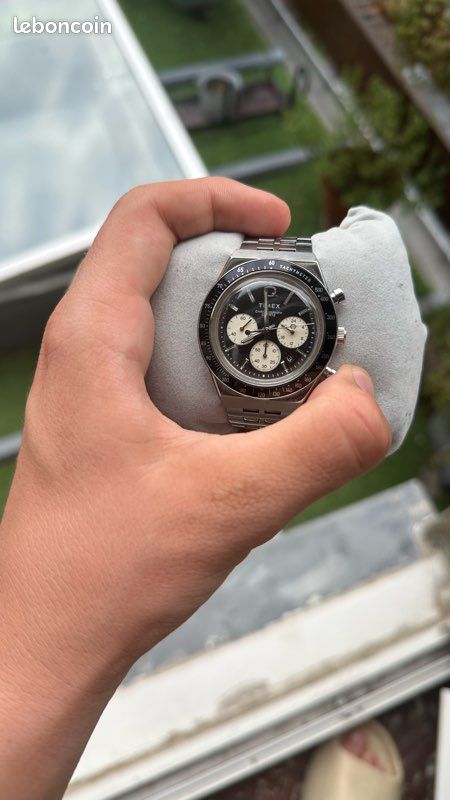 Timex q chronographe reverse panda (image 5)