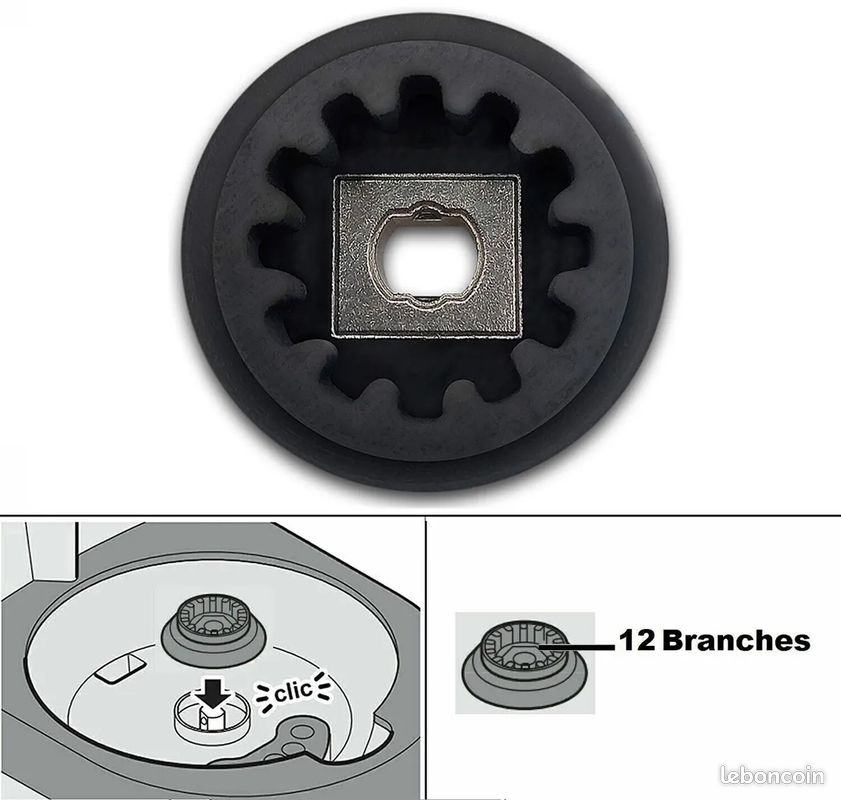 Mr Cuisine 2X Guide D'embrayage De Boîte De Vitesses 12 Branches , Compatible For Mr Cuisine Connect Lidl