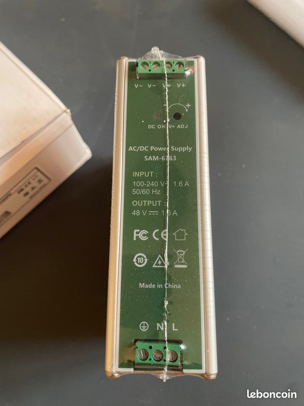 Bloc d'alimentation 75W/48VDC/1,6A pour rail DIN (image 1)