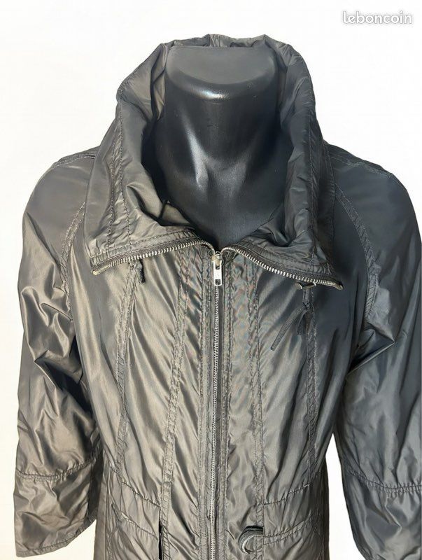 Parka Légère Femme Marque 123 - Taille 38, Couleur Grise, Parfait état - Occasion TB