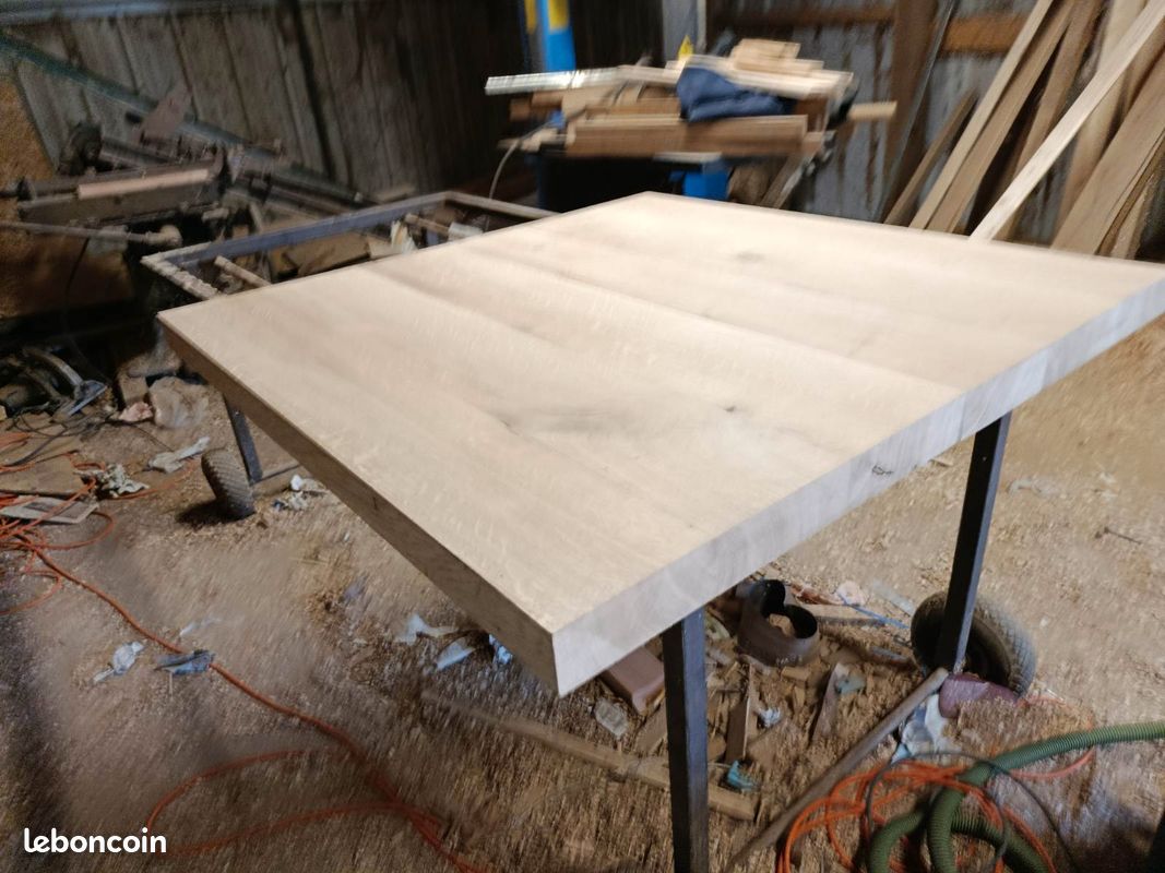 Plateau de table carré en chene (image 1)