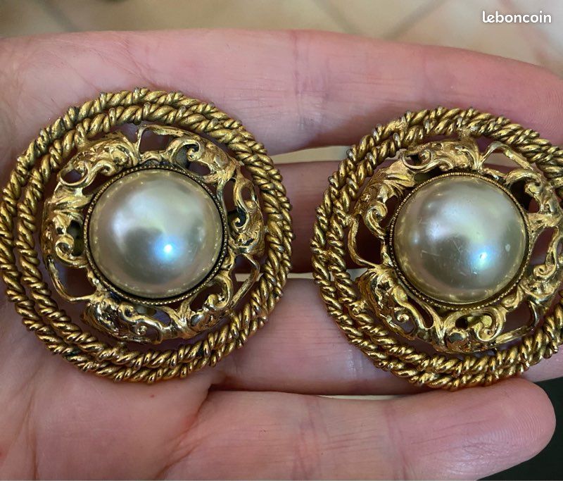 Boucles d'oreilles vintage Noire - Bijoux Femmes/Boucles d'oreilles