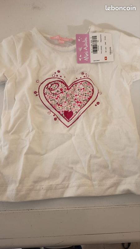 Ensemble fille jupe tee shirt 18 mois (image 2)