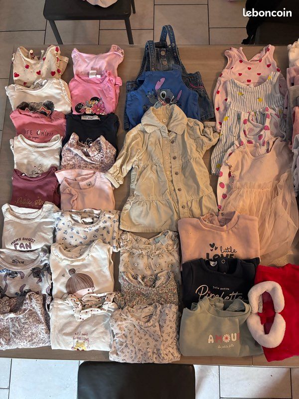 Lot de vêtement pour bébé fille 1 et 3mois (image 2)