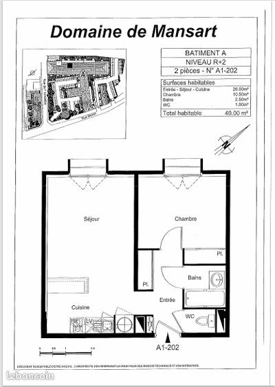 Appartement 2 pièces 40 m² · à Blois · 40 m² · 518 €