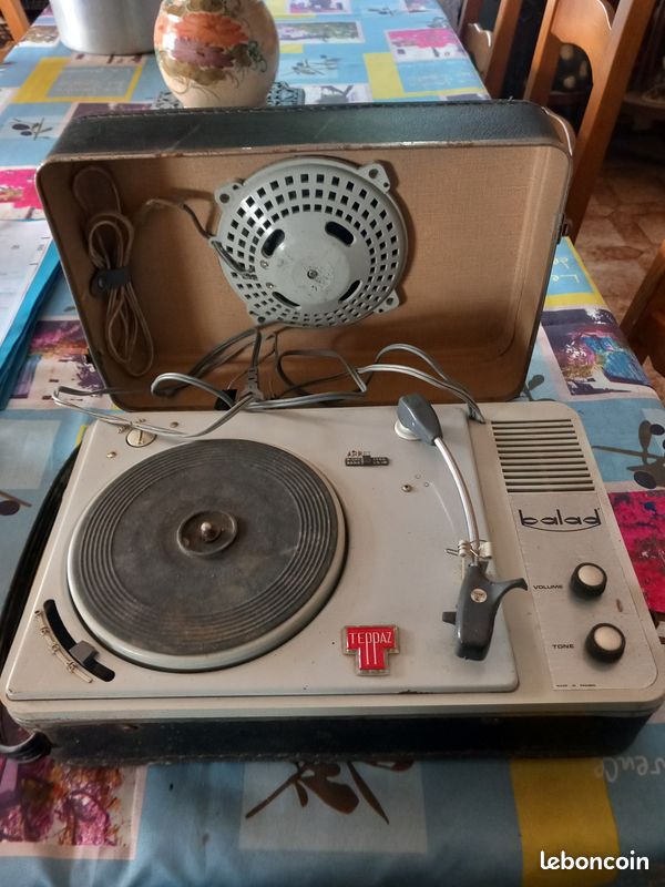 TOURNE-DISQUE VINTAGE TEPPAZ Balad portable avec valise EUR 80,00 - FR