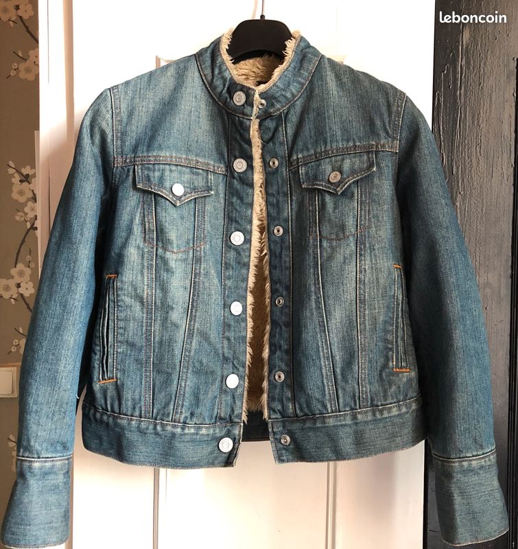 Veste blouson en jeans Gap bleu XS (T34) (image 1)