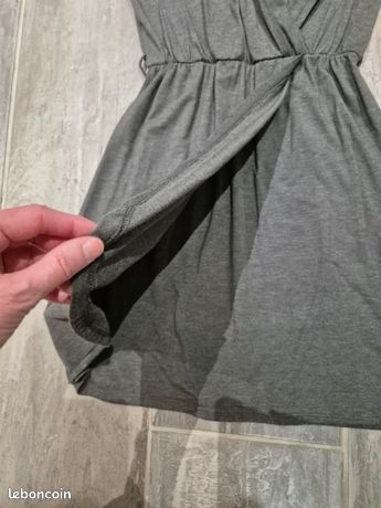 Robe Gris LMV Taille 38/40 - Modèle 606 Brodé - Occasion Très Bon état - Made In France