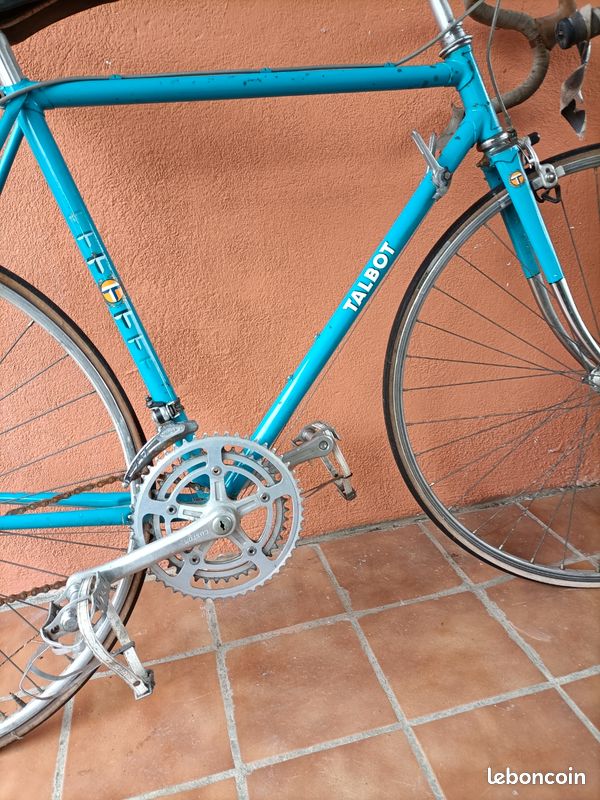 VÉLO DE COURSE (Talbot) noir & bleu restauré (singlespeed) Taille L EUR 320,00 - FR