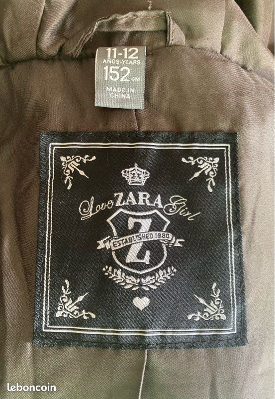 🧥 Veste fausse fourrure léopard – 11/12 ans – Zara (image 5)