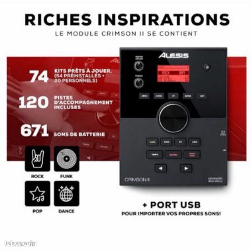 Batterie électronique alesis crimson 2 SE KIT+siège et casque etc (image 11)