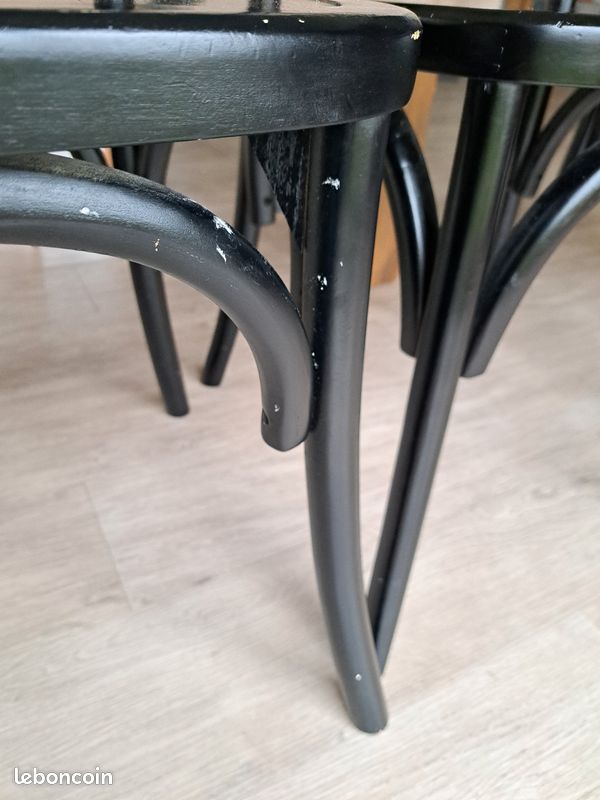 Lot 3 chaises type bistrot noires (image 6)