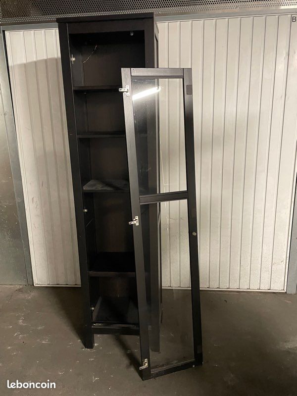 Vitrine, colonne, vaisselier,teinté noir MALSJÖ IKEA (image 2)