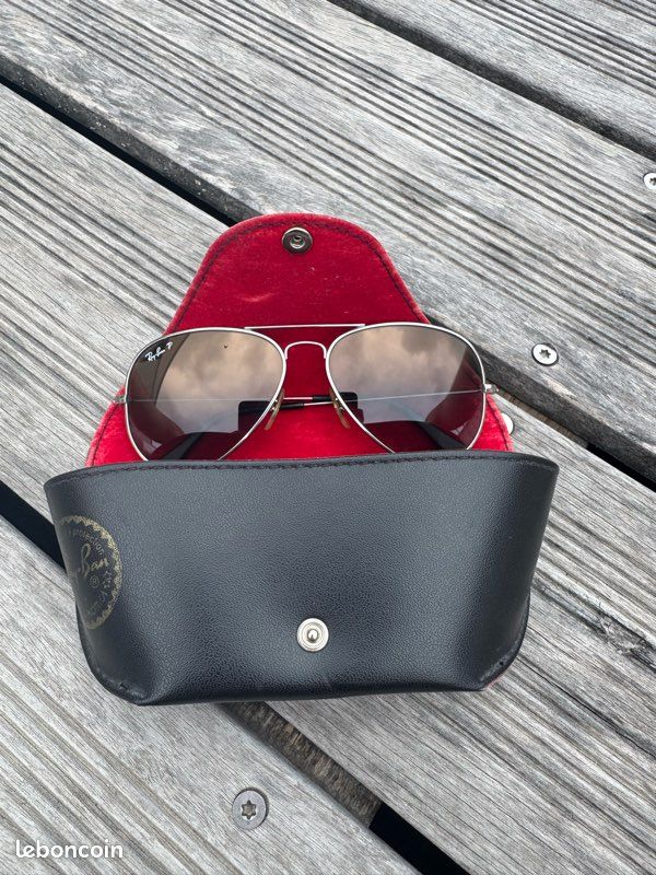 Lunettes de Soleil Ray-Ban Aviator Polarisantes (Ray-Ban P) + Étui d'origine (image 1)