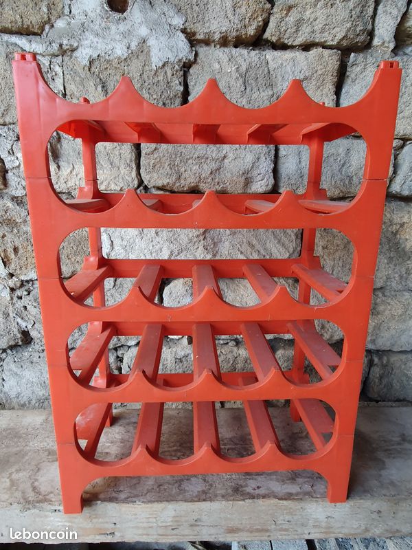 Casier à bouteilles vintage orange (image 5)