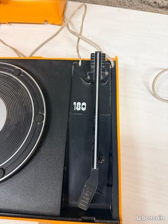 Tourne-disque Philips Orange Vintage Années 70 - Pour Pièces Ou Restauration