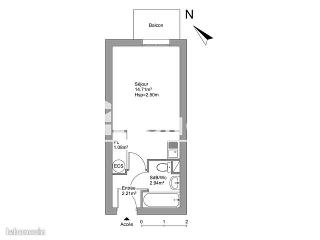 Appartement 1 pièce 21 m² · à Toulouse · 21 m² · 610 €