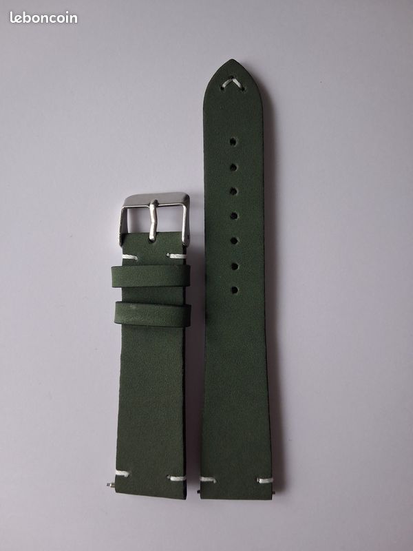 Bracelet de montre en cuir véritable 20mm neuf (image 1)