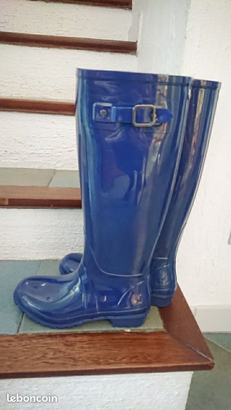 Bottes De Pluie Lemigo Bleues Imperméables - Femme, Caoutchouc, Neuves Sous Emballage