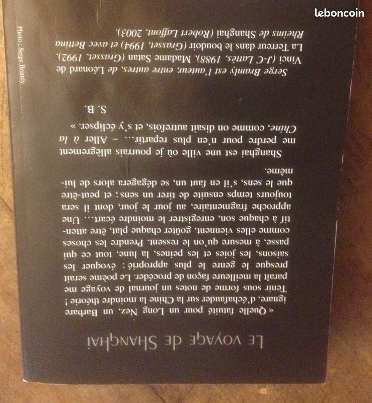 Livre LE VOYAGE DE SHANGHAI - Serge BRAMLY - excellent état (image 2)