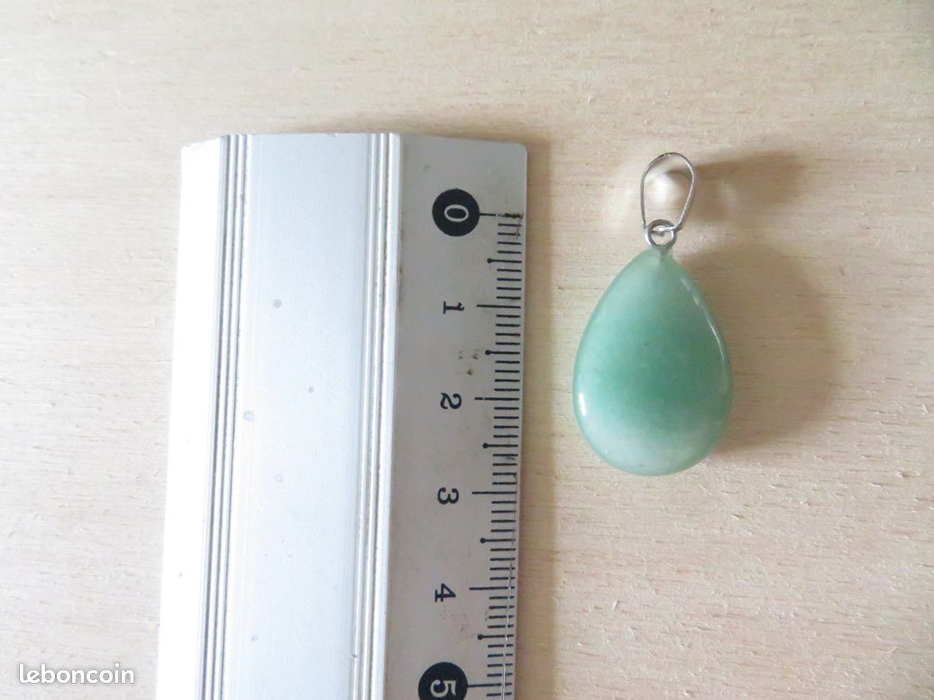 Pendentif En Aventurine Verte Forme Goutte - Bijou Pierre Naturelle, Marque OxcmoBijoux
