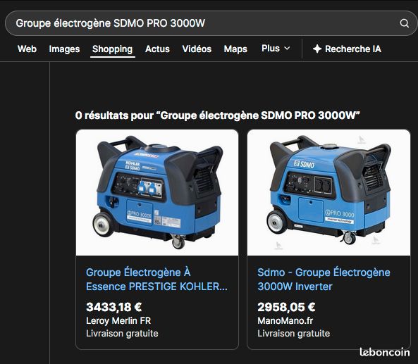 NEUF - Groupe électrogène PRO SDMO 3000W (image 6)