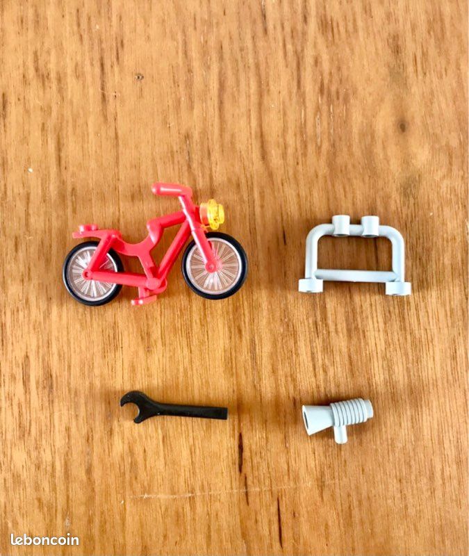 🚲🔧 Lot vélo rouge pompe réparation clé Lego en vrac pièces détachées accessoires (image 5)