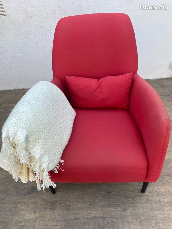 Fauteuil Habitat Daborn rouge (image 5)