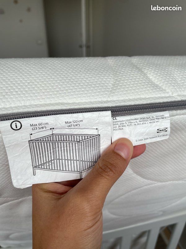 Matelas bébé 60x120 - parfait état (image 2)