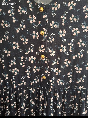 Robe Balzac Paris Fleurie Pastel - Taille 36, Col V, En Viscose - Occasion En Excellent état
