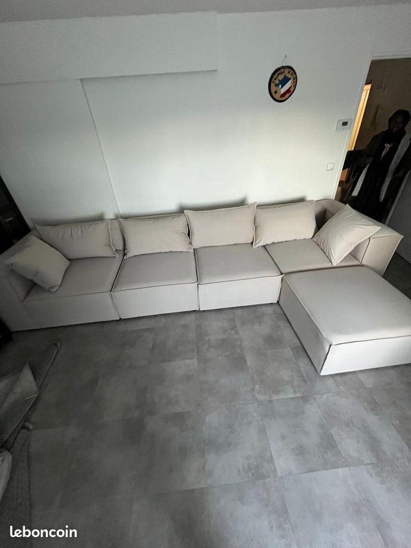 Canapé modulable 4+1 beige (image 4)
