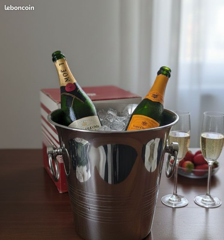 Seau à Champagne Guy Degrenne Inox - Acier Français Avec Poignée - Occasion