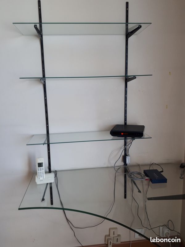 Bureau angle en verre (image 2)