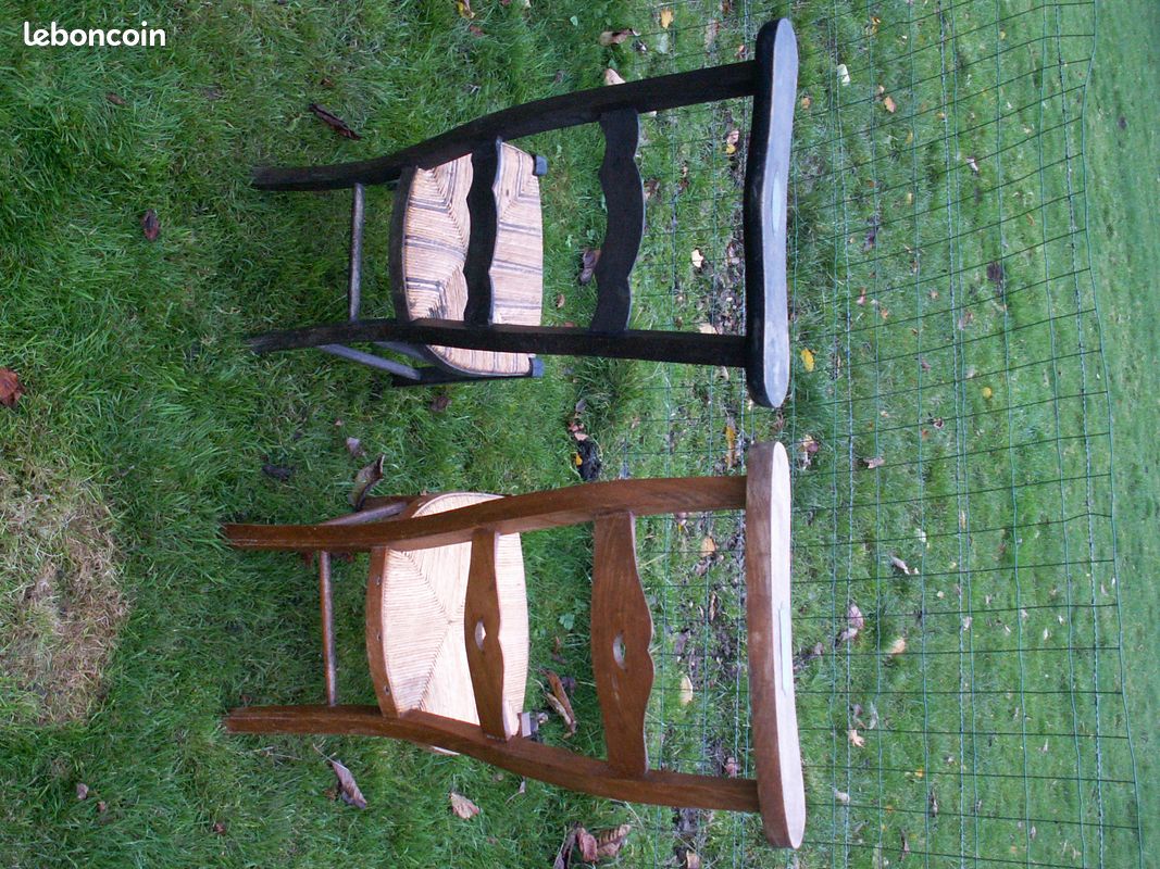Anciennes chaises en paille à restaurer (image 8)