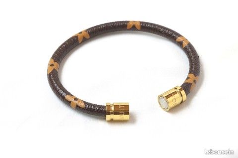 bracelet homme pull it cuir reversible louis vuitton seconde main vintage  occasion