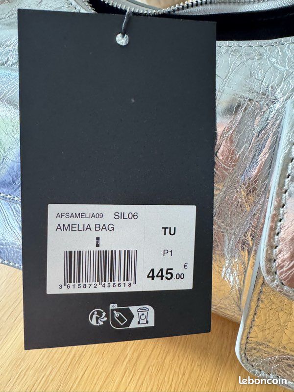 Très beau sac argenté the Kooples Accessoires Bagagerie